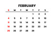 February  2024 Calendar png transparent background 