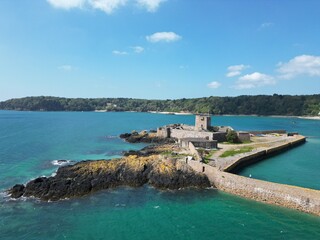 Wall Mural - .St. Aubin's Fort, Jersey drone,aerial
