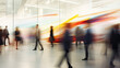 © aznur - Dynamic Business people in Blurred Motion at a Contemporary Trade Show