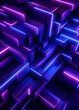 3D modern abstract abstract purple and pink background composed of neon layers