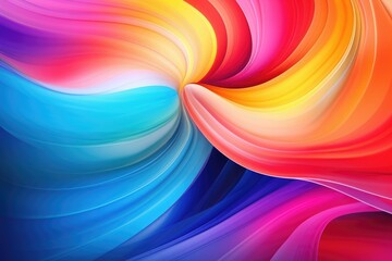 Poster - abstract colorful background with smooth lines in it. Vector illustration, Abstract background, Colorful swirling shapes in motion, Digital art for posters, flyers, banners, or design, AI Generated
