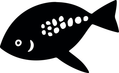 Poster - Transparent fish silhouette swimming gracefully. Generative AI