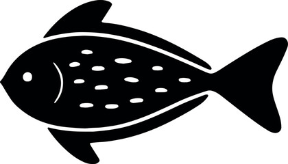 Poster - Fish silhouette swimming gracefully in a captivating dance, embodying tranquility and fluidity in its elegant form. Generative AI