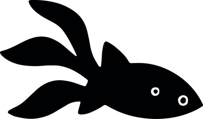 Poster - Transparent fish silhouette swimming gracefully amidst the waves, showcasing elegance and freedom in its fluid motion. Generative AI