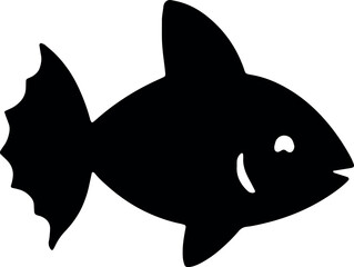Poster - Fish silhouettes swim gracefully in the clear turquoise waters, embodying the serenity and freedom of the ocean. Generative AI