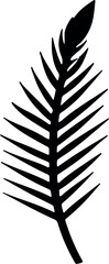Poster - Tropical palm leaves, gracefully silhouetted in this vector image against a transparent backdrop, exude the essence of a vibrant paradise. Generative AI