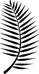 Poster - Tropical paradise brought to life with vibrant palm leaf silhouettes, gracefully dancing in a vector representation. Generative AI