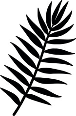 Poster - Tropical vibes in this vector image showcasing palm leaves silhouettes on a transparent background. Generative AI