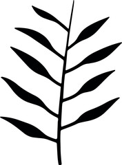Poster - Tropical vibes brought to life in this vector image, showcasing the elegant silhouettes of palm leaves on a transparent background. Generative AI