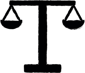 Aufkleber - Libra vector icon in grunge style