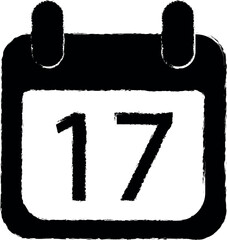 Aufkleber - calendar vector icon in grunge style