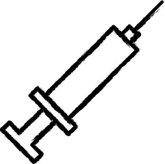 Aufkleber - blood donation, syringe vector icon in grunge style