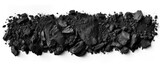 Fototapeta  - High resolution isolated charcoal or coal carbon texture on white background copy space image
