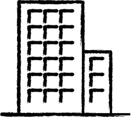 Aufkleber - building vector icon in grunge style