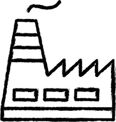 Aufkleber - factory vector icon in grunge style