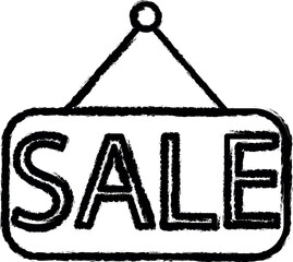 Poster - sale vector icon in grunge style
