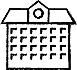 Aufkleber - house out vector icon in grunge style