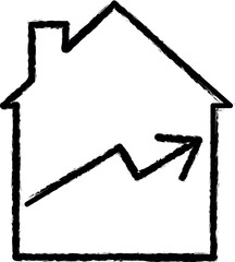 Poster - hospital vector icon in grunge style