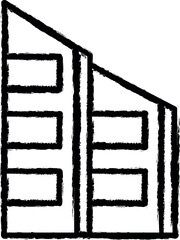 Aufkleber - office building vector icon in grunge style