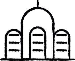 Aufkleber - building vector icon in grunge style