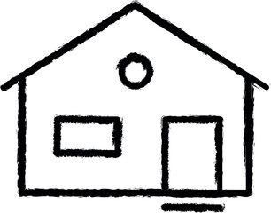 Aufkleber - house vector icon in grunge style