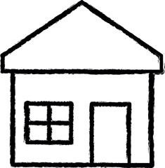 Aufkleber - house vector icon in grunge style