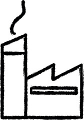 Aufkleber - Factory outline vector icon in grunge style