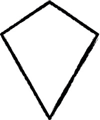 Poster - Geometric shapes, rhombus vector icon in grunge style