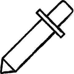 Aufkleber - Pipette sign vector icon in grunge style