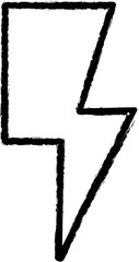 Aufkleber - Flash sign vector icon in grunge style