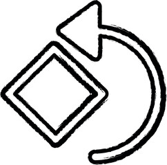 Aufkleber - Rotate sign vector icon in grunge style