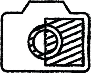 Aufkleber - Camera sign vector icon in grunge style