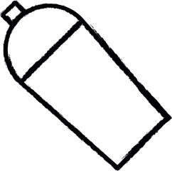 Poster - jar for water simple line vector icon in grunge style