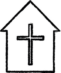 Poster - funeral home sign vector icon in grunge style