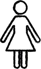 Poster - female sign vector icon in grunge style