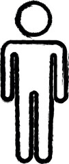 Poster - male sign vector icon in grunge style