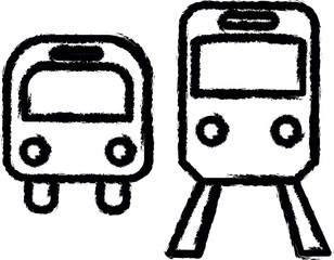 Aufkleber - transit station sign vector icon in grunge style