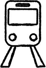 Aufkleber - train station sign vector icon in grunge style