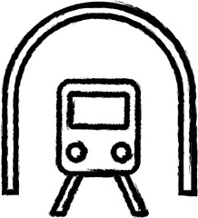 Aufkleber - subway station sign vector icon in grunge style