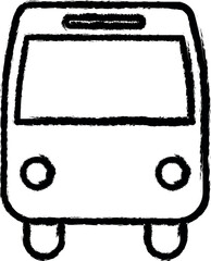 Aufkleber - bus station sign vector icon in grunge style