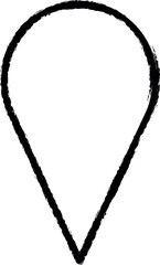 Aufkleber - map pin sign vector icon in grunge style