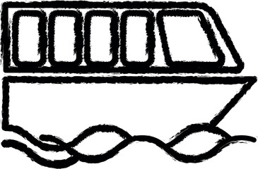 Aufkleber - boat tour sign vector icon in grunge style