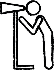 Aufkleber - viewing sign vector icon in grunge style
