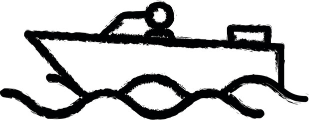 Aufkleber - boating sign vector icon in grunge style