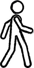 Aufkleber - walking sign vector icon in grunge style