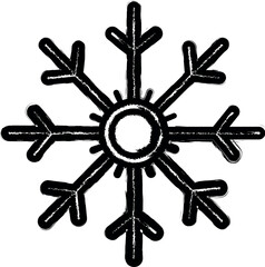 Aufkleber - snow sign vector icon in grunge style