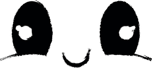 Aufkleber - Smile face vector icon in grunge style