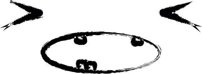 Aufkleber - weeping face vector icon in grunge style