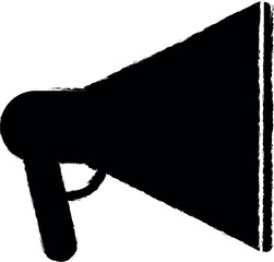 Aufkleber - megaphone vector icon in grunge style