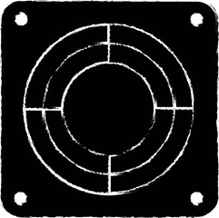 Aufkleber - target vector icon in grunge style